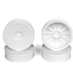 Slim Speedline Buggy Wheels, Front, White, For Associated B6/B6d