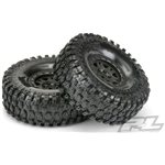 Proline Hyrax 1.9" G8 Tires, Mounted On Impulse Black Plastic Bead-Loc W