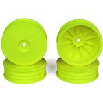Slim Speedline Buggy Wheels, Front, Yellow, For Tlr 22 3.0/4.0 (