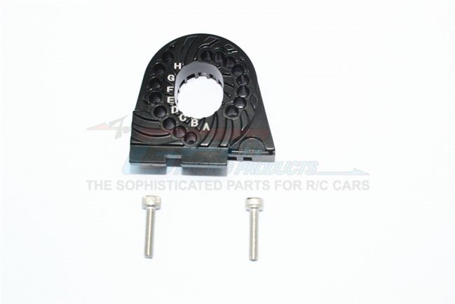 GPM Aluminum Double Sided Motor Mount Plate With Heat Sink For Traxxas TRX-4 & TRX-6 Crawlers - Black