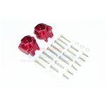 GPM Racing Aluminum Rear Gear Box Mounts (Multiple Positioning Holes) - Red