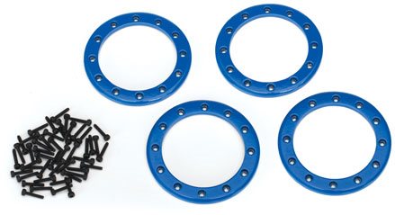 Traxxas BEADLOCK RINGS, BLUE (2.2