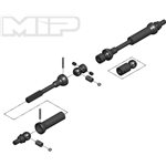 X-Duty Center Drive Kit, 95Mm To 130Mm W/ 5Mm Hubs, For Vaterra