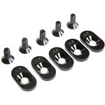 Engine Mount Insert and Screws 18.5T, Black (5): 5ive-T 2.0