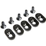 Engine Mount Insert and Screws 19.5T, Black (5): 5ive-T 2.0