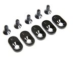 Engine Mount Insert and Screws 21T, Black (5): 5ive-T 2.0