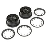 Wheel and Beadlock Set, Black (2): 5ive-T 2.0