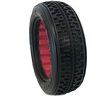 1/10 Rebar Front 2WD Tires, Soft with Red Inserts (2): Buggy