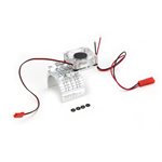 Motor Heatsink and Cooling Fan, Silver