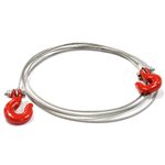 Cable and Hook Set, Red: 1/10 Scale Crawler