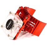 Motor Heatsink & Fan, Red: Traxxas Slash, Stampede, Rustler, Ban