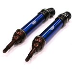 XHD Steel Front Universal Driveshafts, Blue: Traxxas Slash, Stam