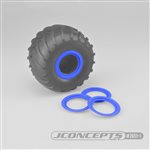 Tribute Wheel Mock Beadlock Rings, Glue-On-Set, Blue, 4Pc