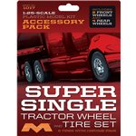 1/25 Super Single Tractor Wheel & Tire Set (6)