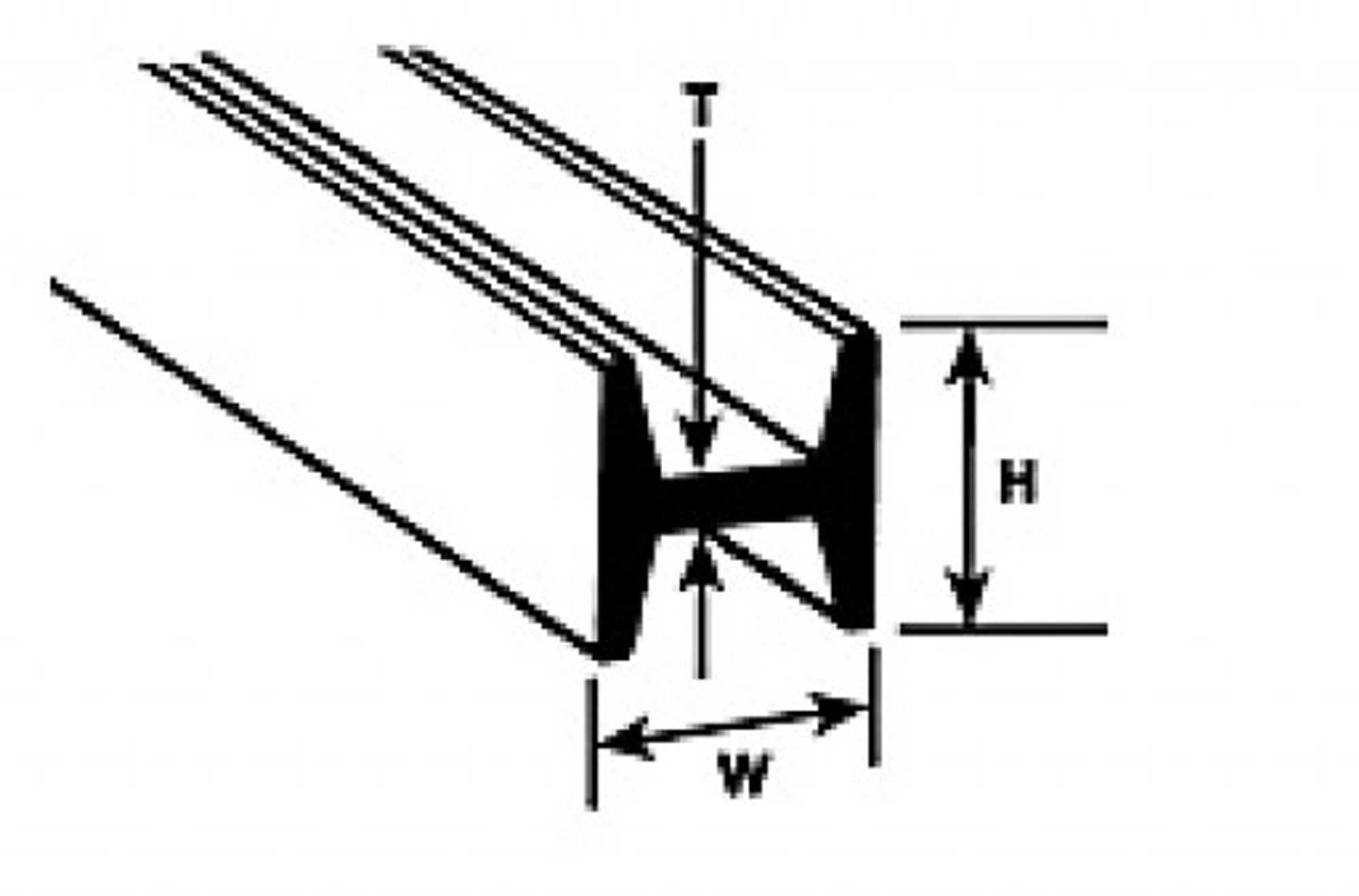 Plastruct HFS-10 H Column,5/16\" (5)