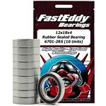Fast Eddy 12X18x4mm Rubber Sealed Bearing (10) 6701-2Rs