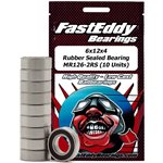 Fast Eddy 6X12x4mm Rubber Sealed Bearing (10) Mr126-2Rs