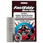 6X10x3mm Rubber Sealed Bearing (10) Mr106-2Rs