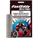 4X8x3mm Rubber Sealed Bearing (10) Mr84-2Rs
