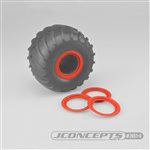 J Concepts Tribute Wheel Mock Beadlock Rings, Glue-On-Set (4Pcs) Orange