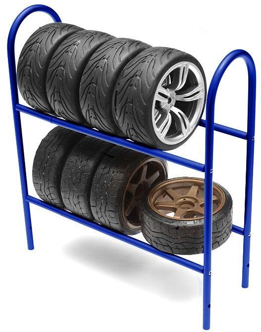 Boom Racing Team Raffee Co. Adjustable Aluminum Tire Rack 1/10 RC Blue ...