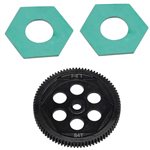 Steel Spur Gear & Slipper Pads, 48p 84t: 22S