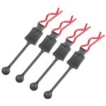 Hot Racing Body Clip Retainers, For 1/8Th Scale, Red (4Pcs)