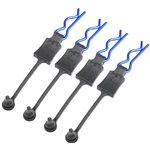 Hot Racing Body Clip Retainers, For 1/8Th Scale, Blue (4Pcs)