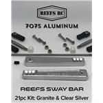 Reefs RC 7075 Hard Anodized Aluminum Sway Bar Kit - Silver (21Pcs)