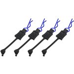 Body Clip Retainers, Blue (4): 1/10