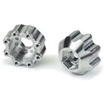 8X32 To 17Mm 1/2" Offset Aluminum Hex Adapters, For Pro-Line 8X3