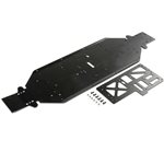 Chassis with Brace, 4mm Black: DBXL-E 2.0