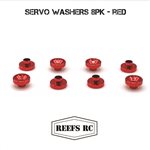 Reefs RC Servo Washers 8Pk - Red