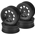 9 Shot 2.2" Front Wheel, Black, For B6.1, Yz2, Xb2, Rb7, Kc, 4Pc