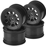 9 Shot 2.2" Rear Wheel, Black, For B6.1/B74, Yz2/Yz4, Xb2/Xb4 4P