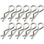 Compact, Angled Body Clips, Silver, 10Pcs