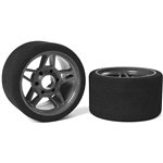 Attack Foam Tires, For 1/8 Ssx-8, 32 Shore, Front, 65Mm, Carbon