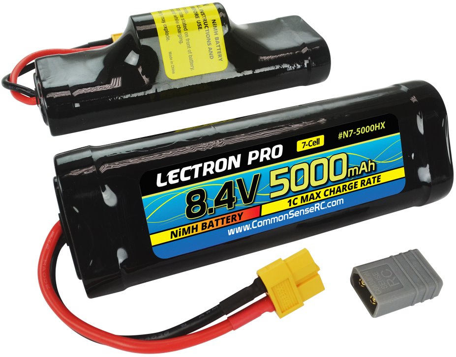 Common Sense RC Lectron Pro NiMH 8.4V (7-cell) 5000mAh Hump Pack with XT60 Conne