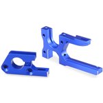B74 Aluminum Motor & Differential Mount, Blue, Set