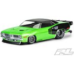 1972 Plymouth Barracuda Clear Body For Slash 2Wd Drag Car & Ae D