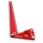 J Concepts Rm2 Aluminum Camber Gauge, 120Mm, Red
