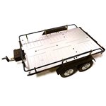 Alloy Flatbed Dual Axle Car Trailer-1 10 RC Black