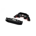Painted Splitter And Diffuser, Black/Red: FELONY 6S BLX