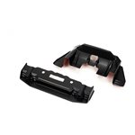 Painted Splitter And Diffuser, Black/Orange: FELONY 6S BLX