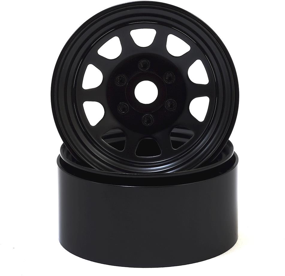 SSD RC Stock 1.9 Steel Beadlock Wheels (Black)
