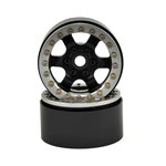 SSD RC 1.9 Rock Racer Wheels (Black/Silver) (2)