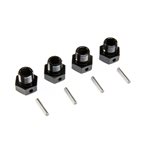 17mm Wheel Hex, Black (4)