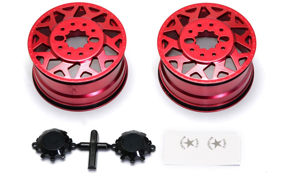 CEN Racing American Force H01 Contra Wheel (Red, With Black Cap)