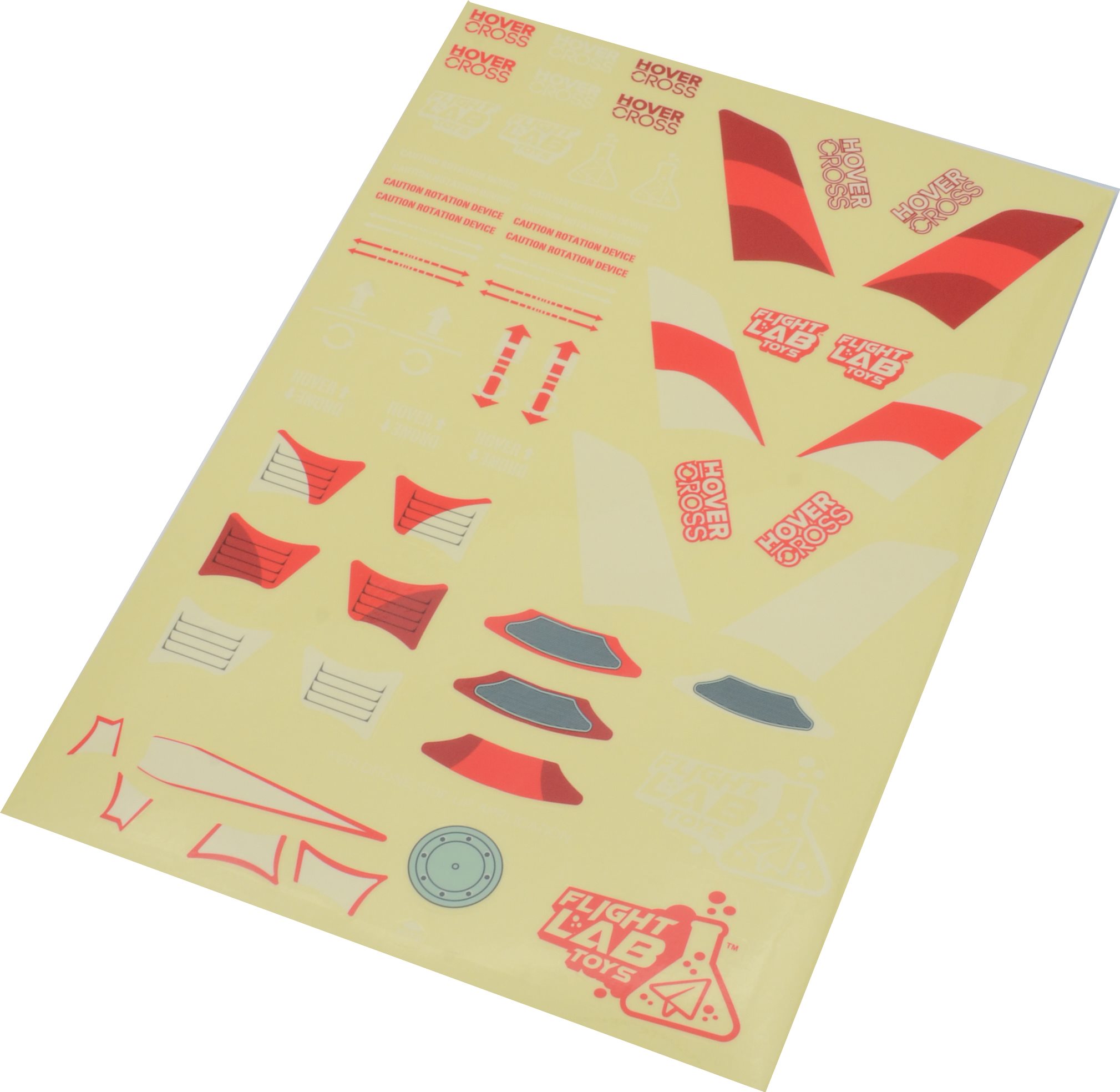 Flight Labs Decal Sheet, Red; Hovercross