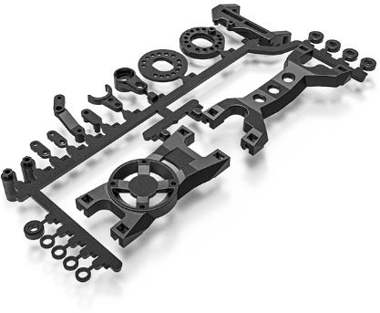 Gmade Gs02f Inner Fender Braces & Transmission Hardware Parts Tree